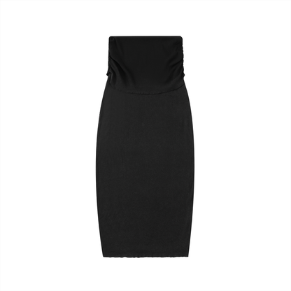 "MXDUSA" Dyed Washed Straight Hip-Hugging Slim Maxi Skirt