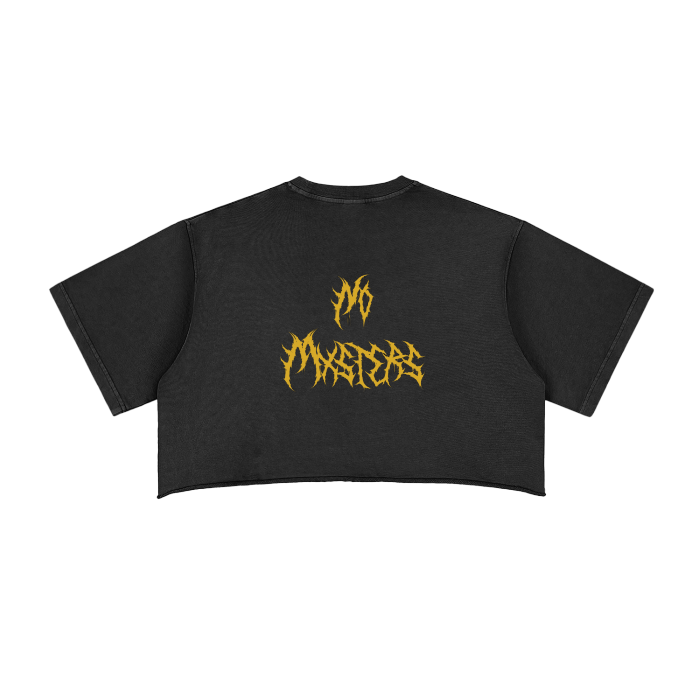 "NX MXSTERS"Snow Washed Raw Edge Crop Top