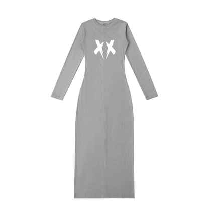 "NXTFRIENDLY"Dyed Washed Slit Maxi Dress