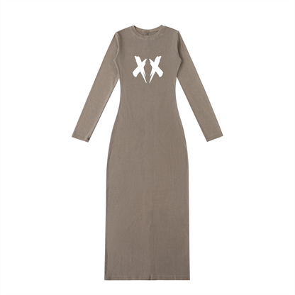 "NXTFRIENDLY"Dyed Washed Slit Maxi Dress