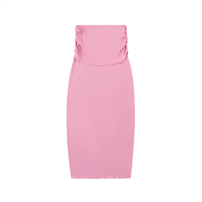 "MXDUSA" Dyed Washed Straight Hip-Hugging Slim Maxi Skirt