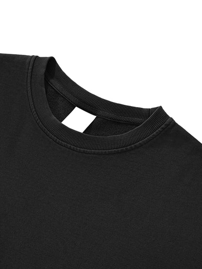 "NX MXSTERS"Snow Washed Raw Edge Crop Top