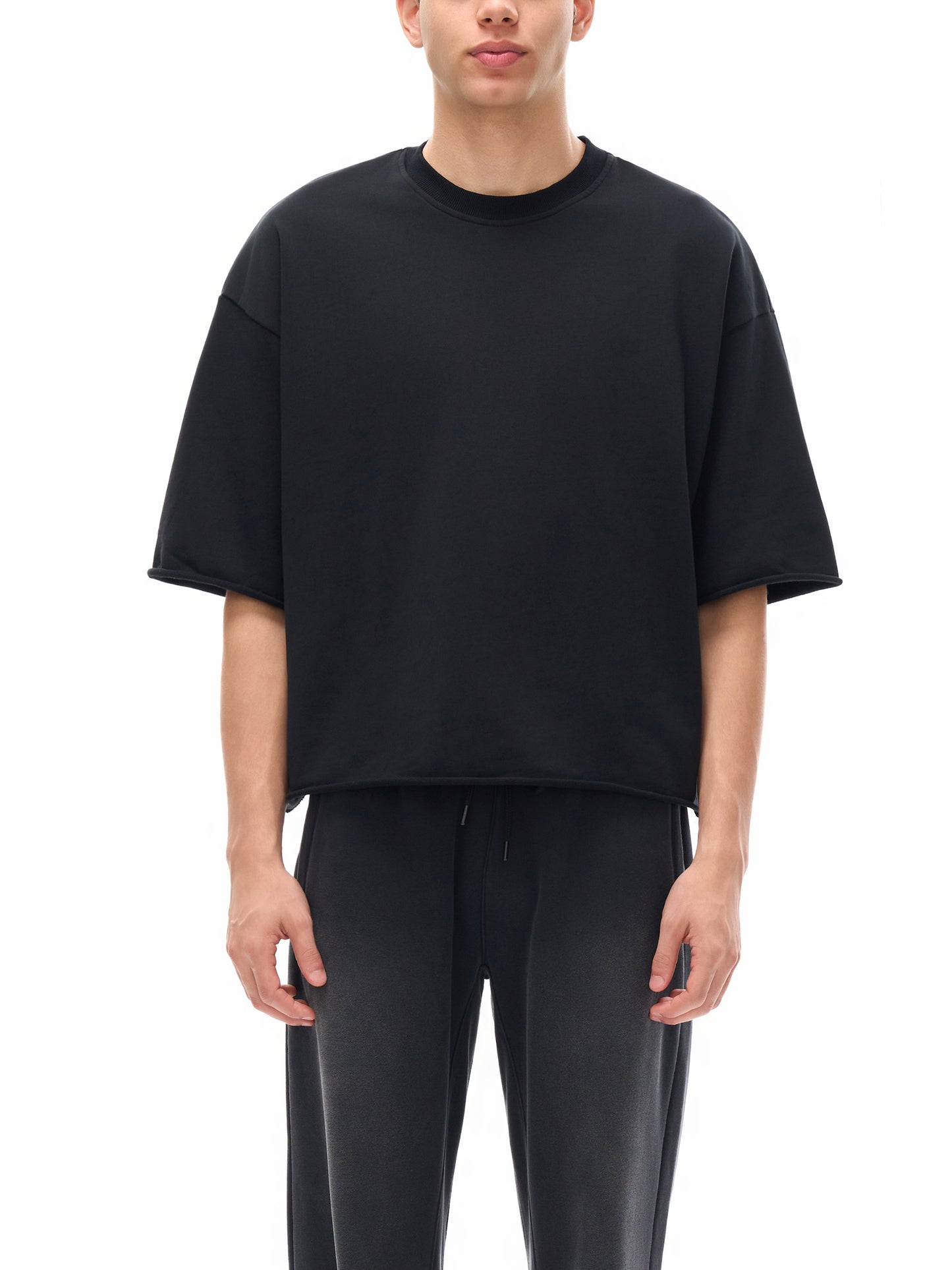 "NXTFRIENDLY" French Terry Raw Edge T-Shirt