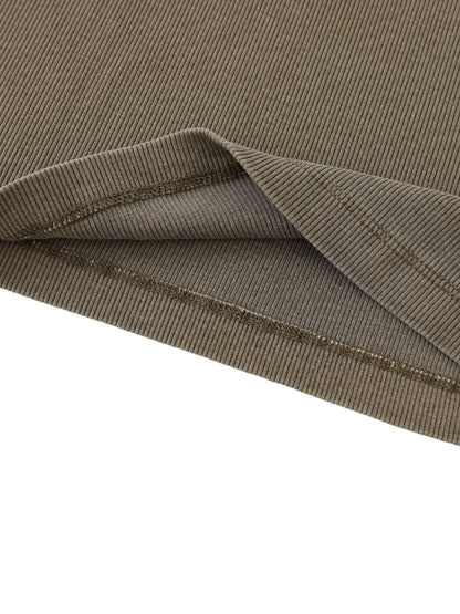 "MXDUSA" Dyed Washed Raglan Long Sleeve Slim T-Shirt