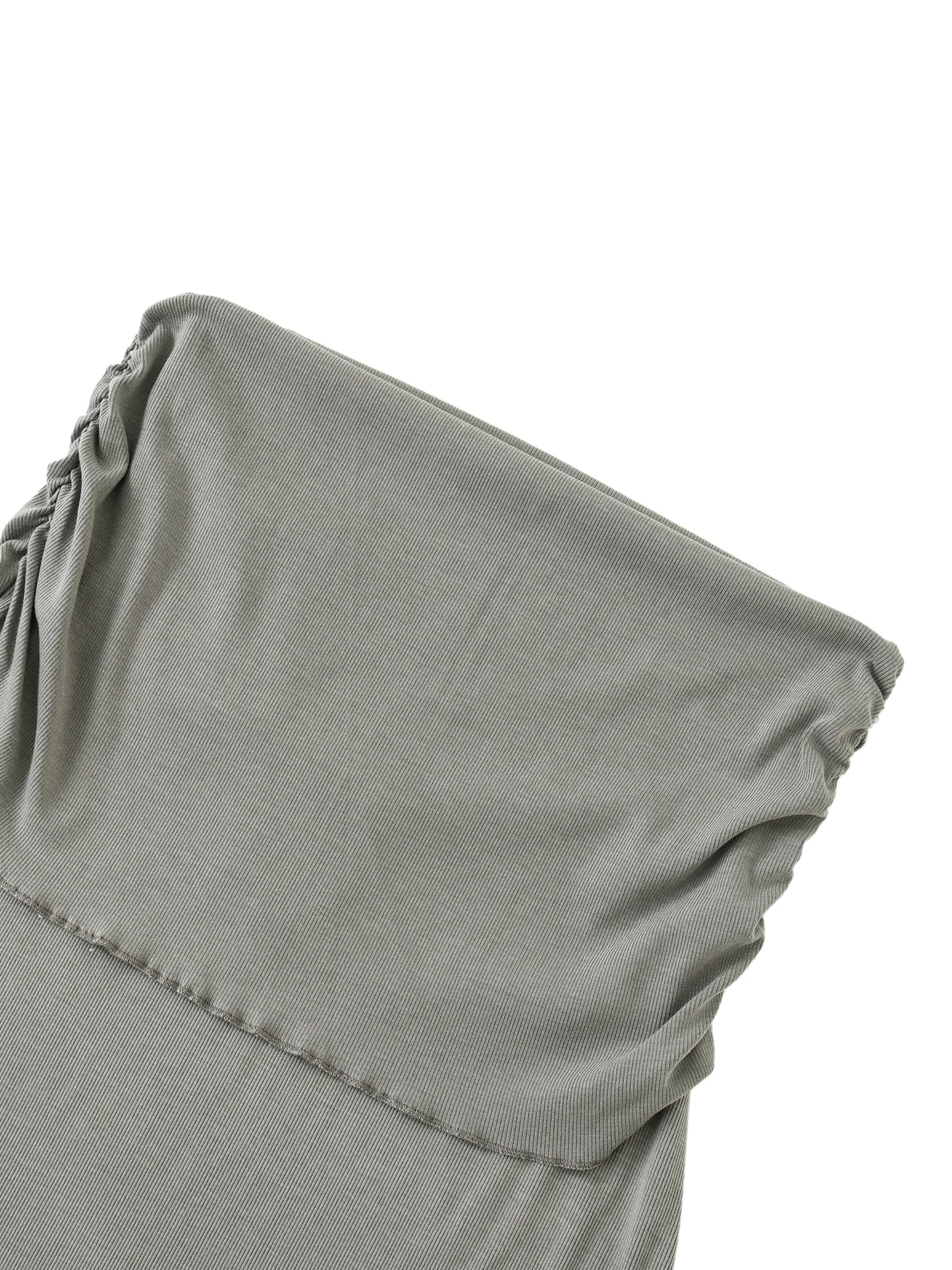 "MXDUSA" Dyed Washed Straight Hip-Hugging Slim Maxi Skirt